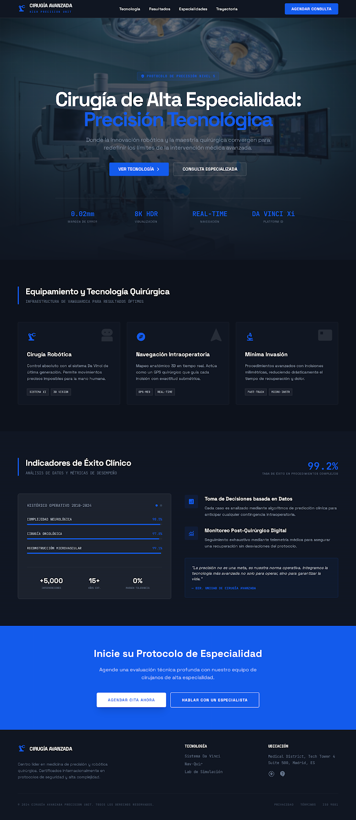 Vista previa de Cirugía Avanzada Precisión Tecnológica
